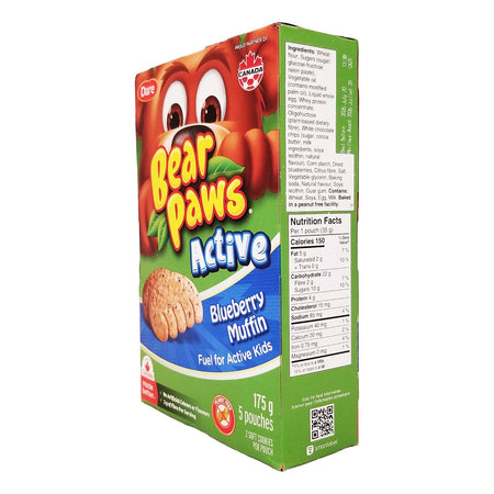 Bear Paws Active Blueberry Muffin Cookies 175g second angled view of package