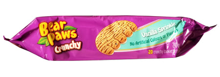 Dare Bear Paws Crunchy Vanilla Sprinkle Cookies, 240g/8.4 oz, 1 Box {Imported from Canada}