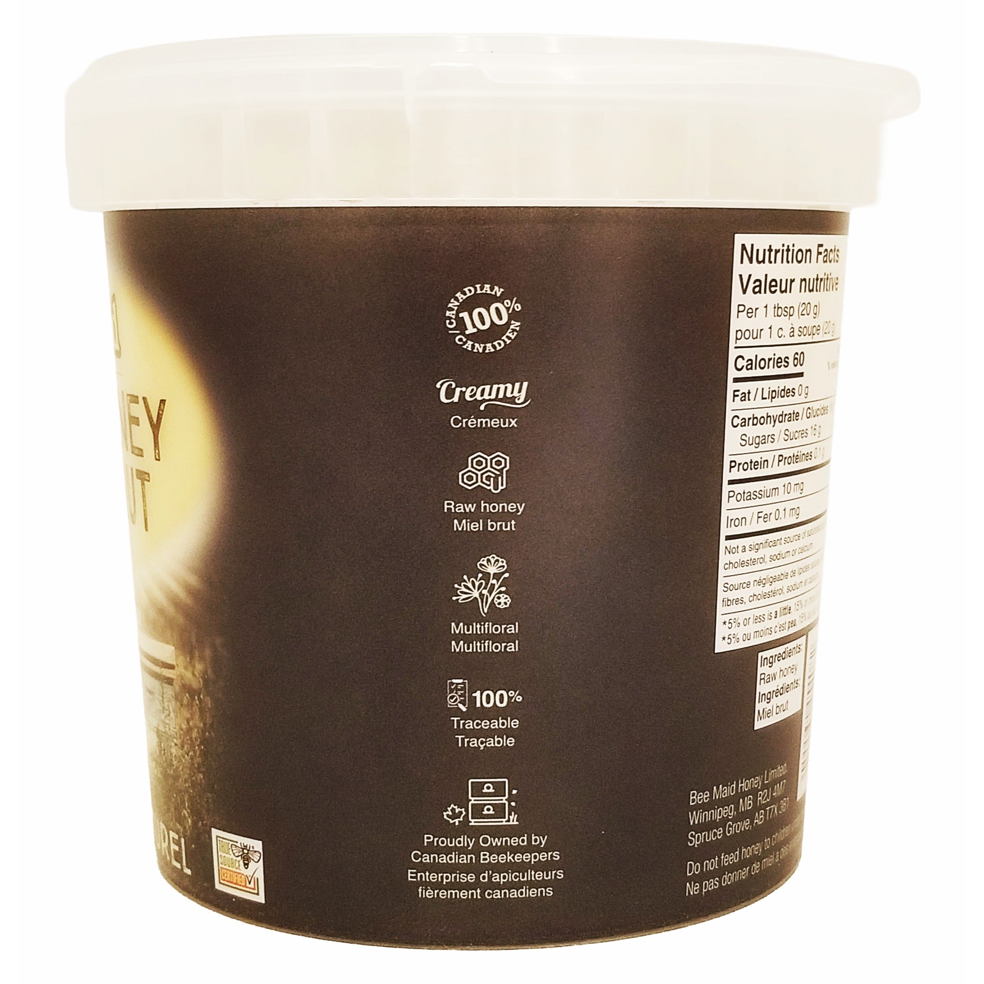 BeeMaid Raw Creamed Honey 2kg (70.5 oz)