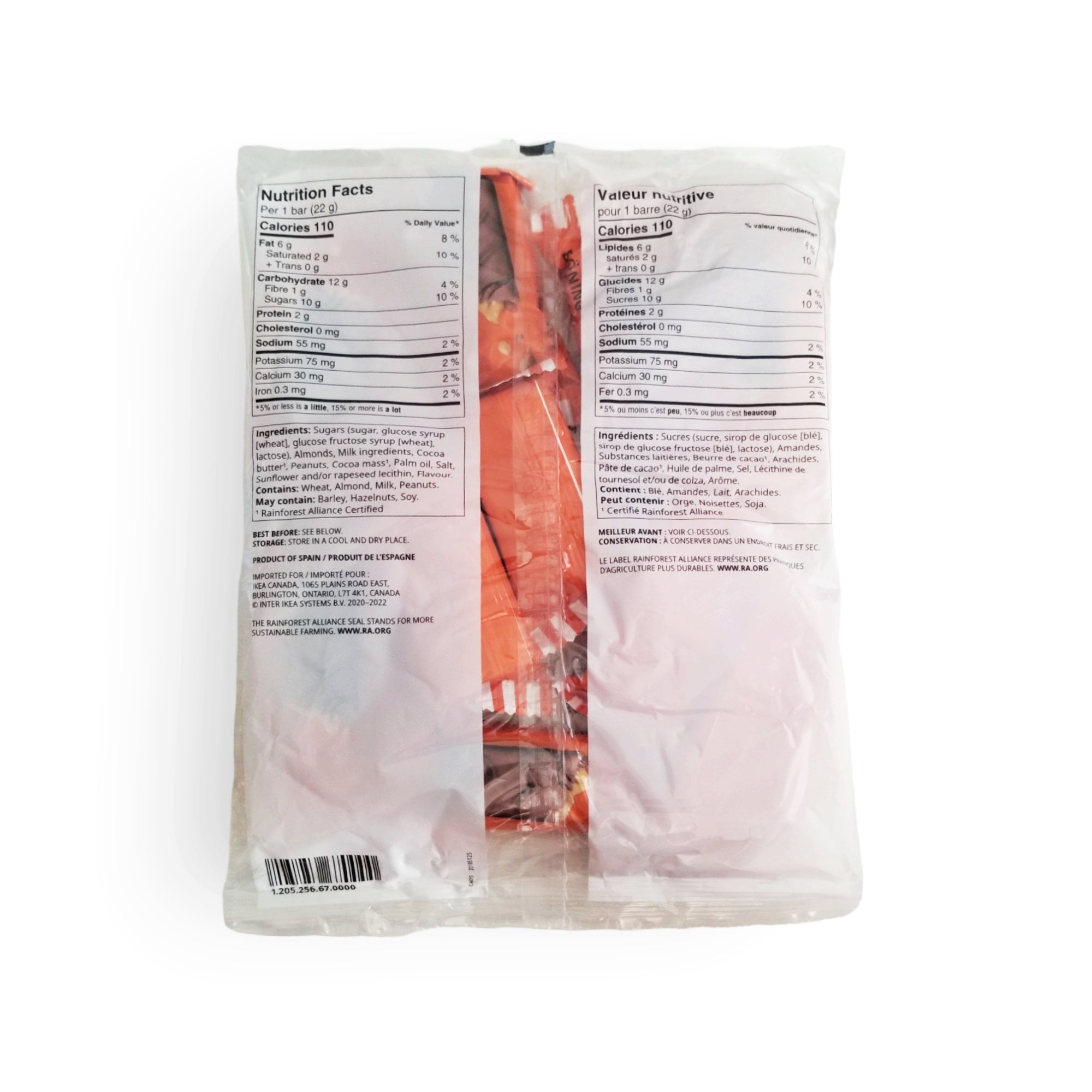 IKEA Beloning Almond & Caramel Milk Chocolate Bars, 240g/8.4 oz. Bag