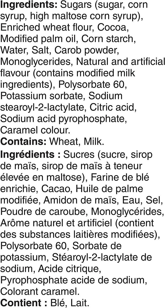 Betty Crocker Frosted Brownies Mix, 520g/18.2 oz. Box Ingredients