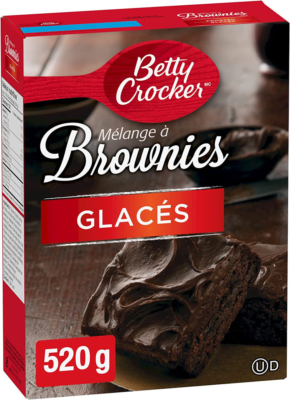 Betty Crocker Frosted Brownies Mix, 520g/18.2 oz. Box Left Angle