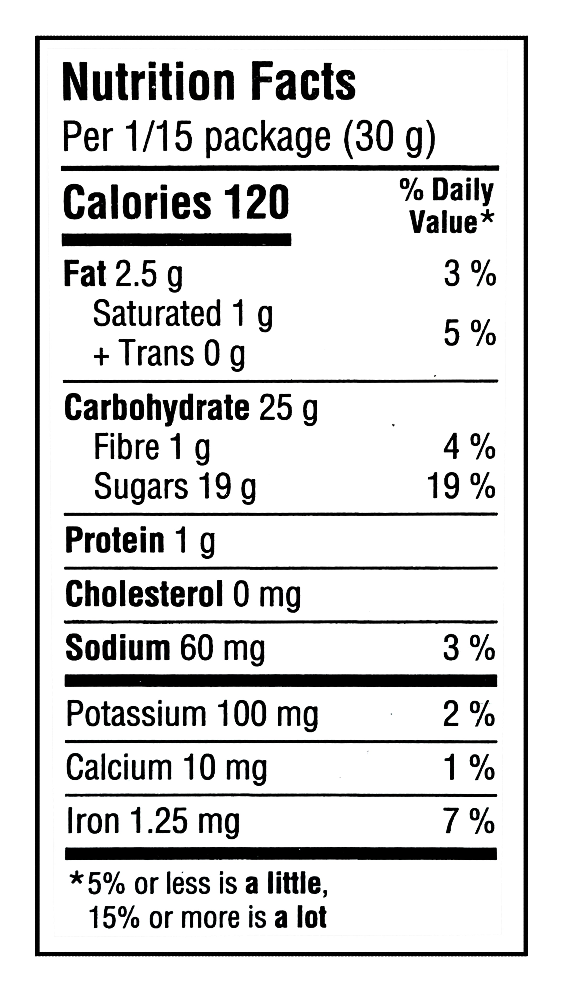 Betty Crocker Chocolate Gluten Free Brownie Mix, 454g/16 oz. - Nutrition Facts Label