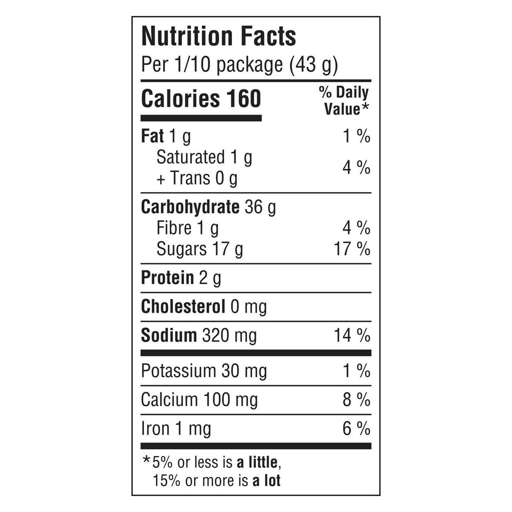 Betty Crocker SuperMoist Carrot Cake Mix, 432g/15 oz. Box Nutrition Facts