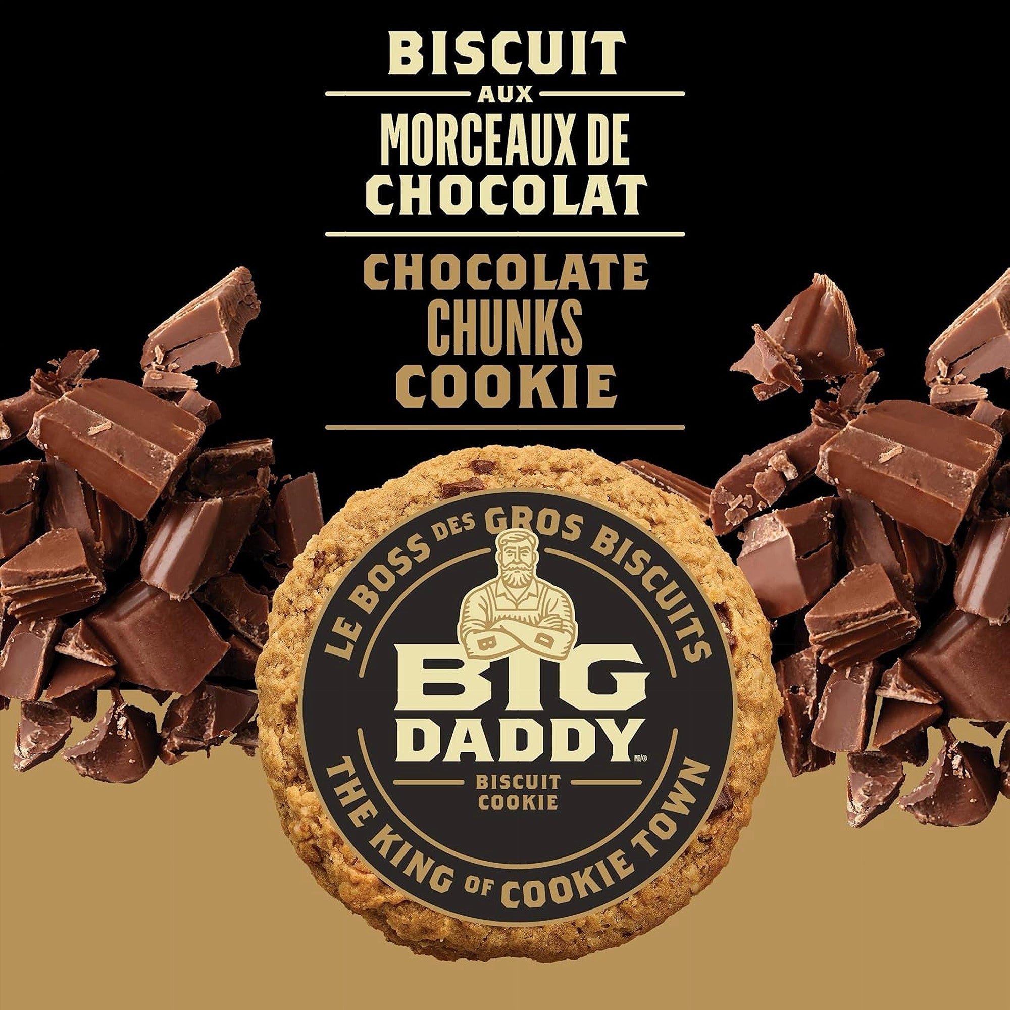 Big Daddy Chocolate Chunk Cookies 8x100g Ingredients Label