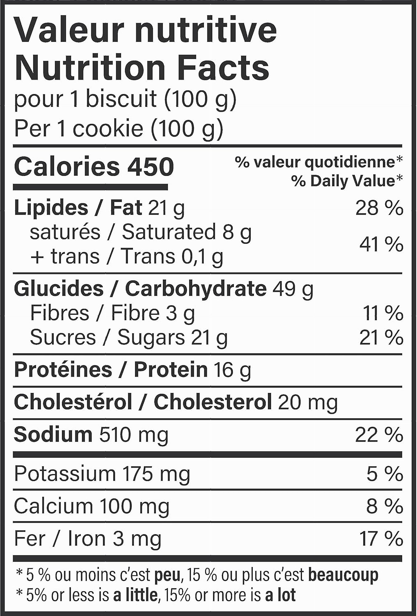 Big Daddy Chocolate Coconut Cookies 6x100g Nutrition Facts