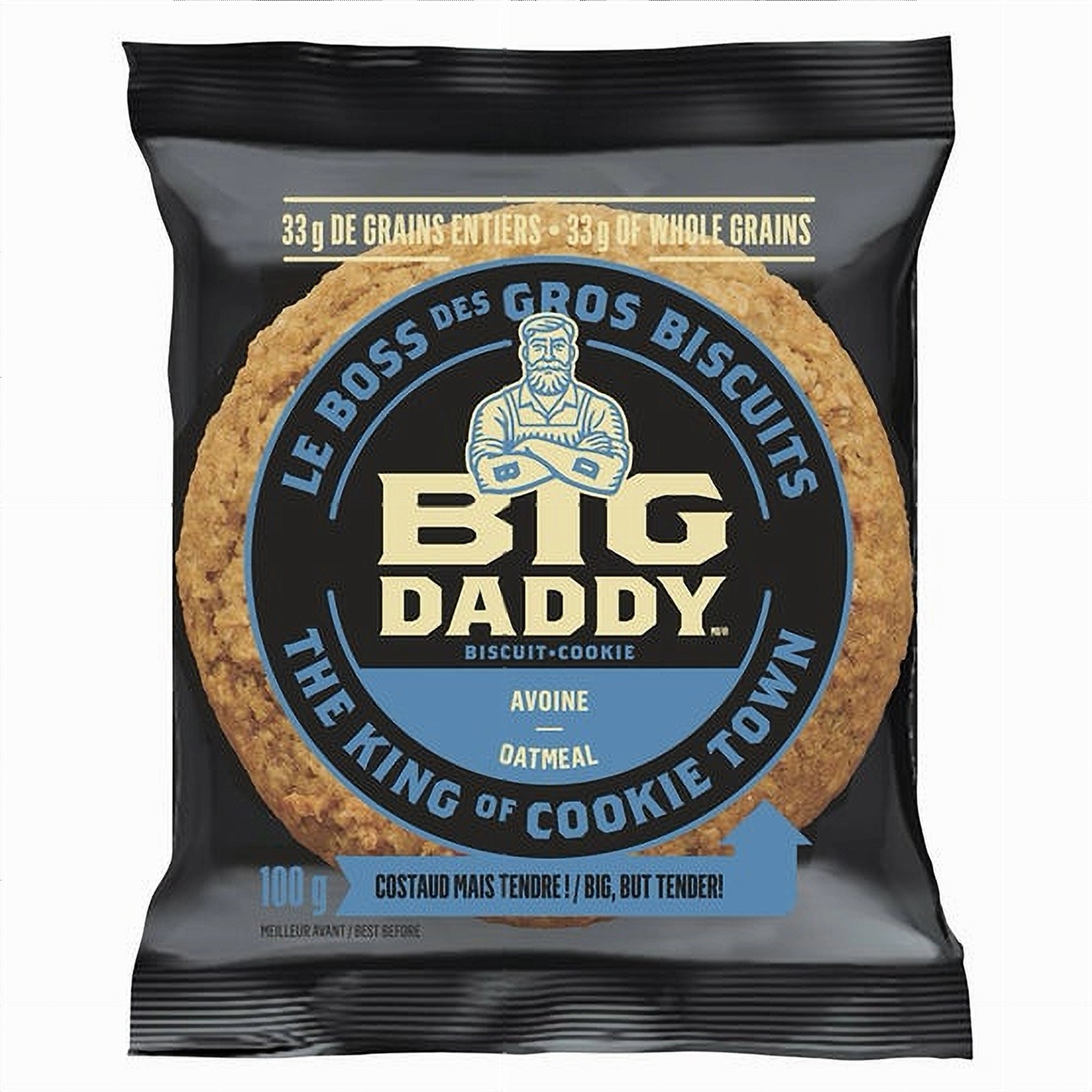 Big Daddy Oatmeal Cookie 100g Single Cookie Soft-Baked Close-Up