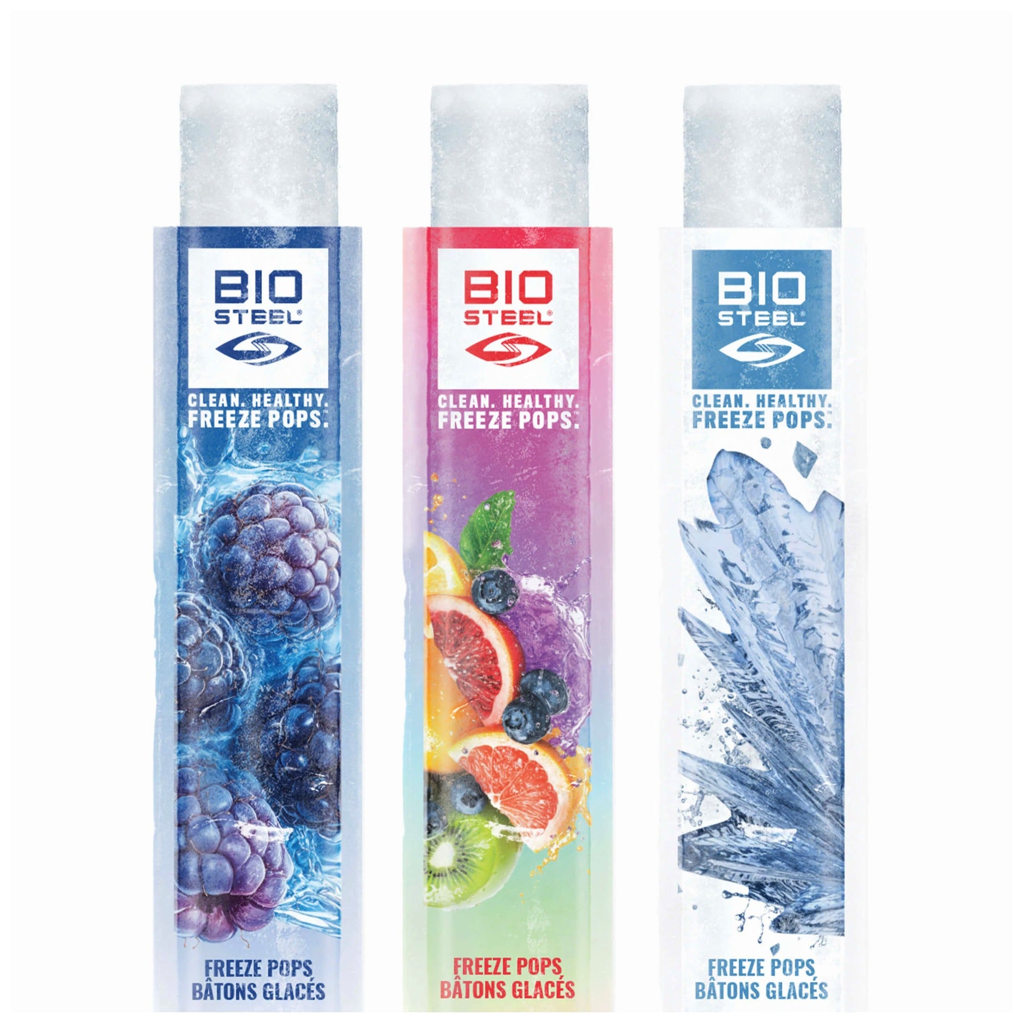 BioSteel Clean Healthy Freeze Pops – 27-Count Freezies, 150ml (5.1 fl oz)