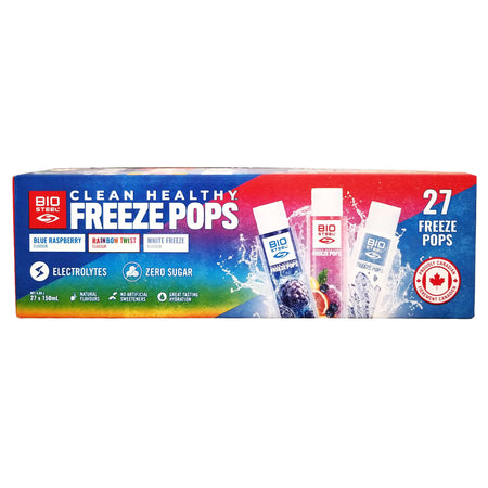 BioSteel Clean Healthy Freeze Pops – 27-Count Freezies, 150ml (5.1 fl oz)