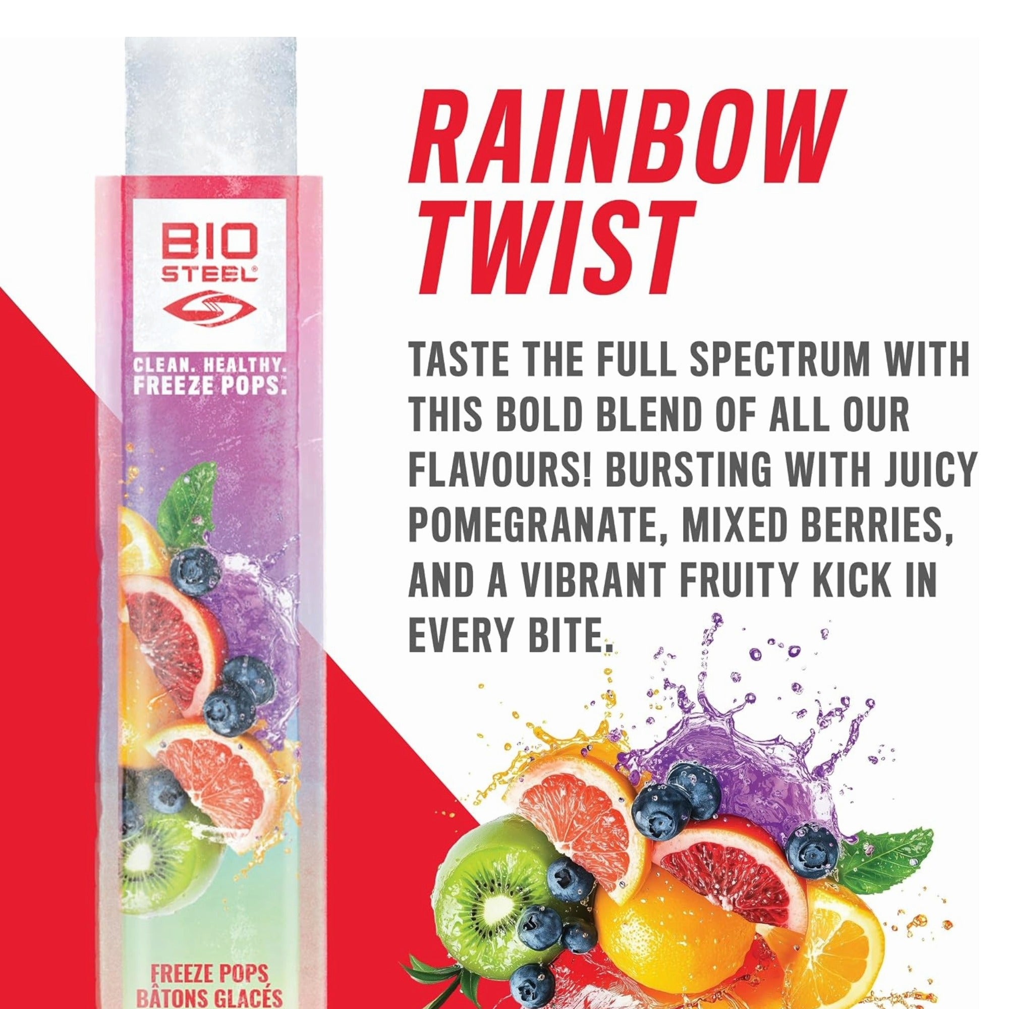 BioSteel Clean Healthy Freeze Pops – 27-Count Freezies, 150ml (5.1 fl oz)