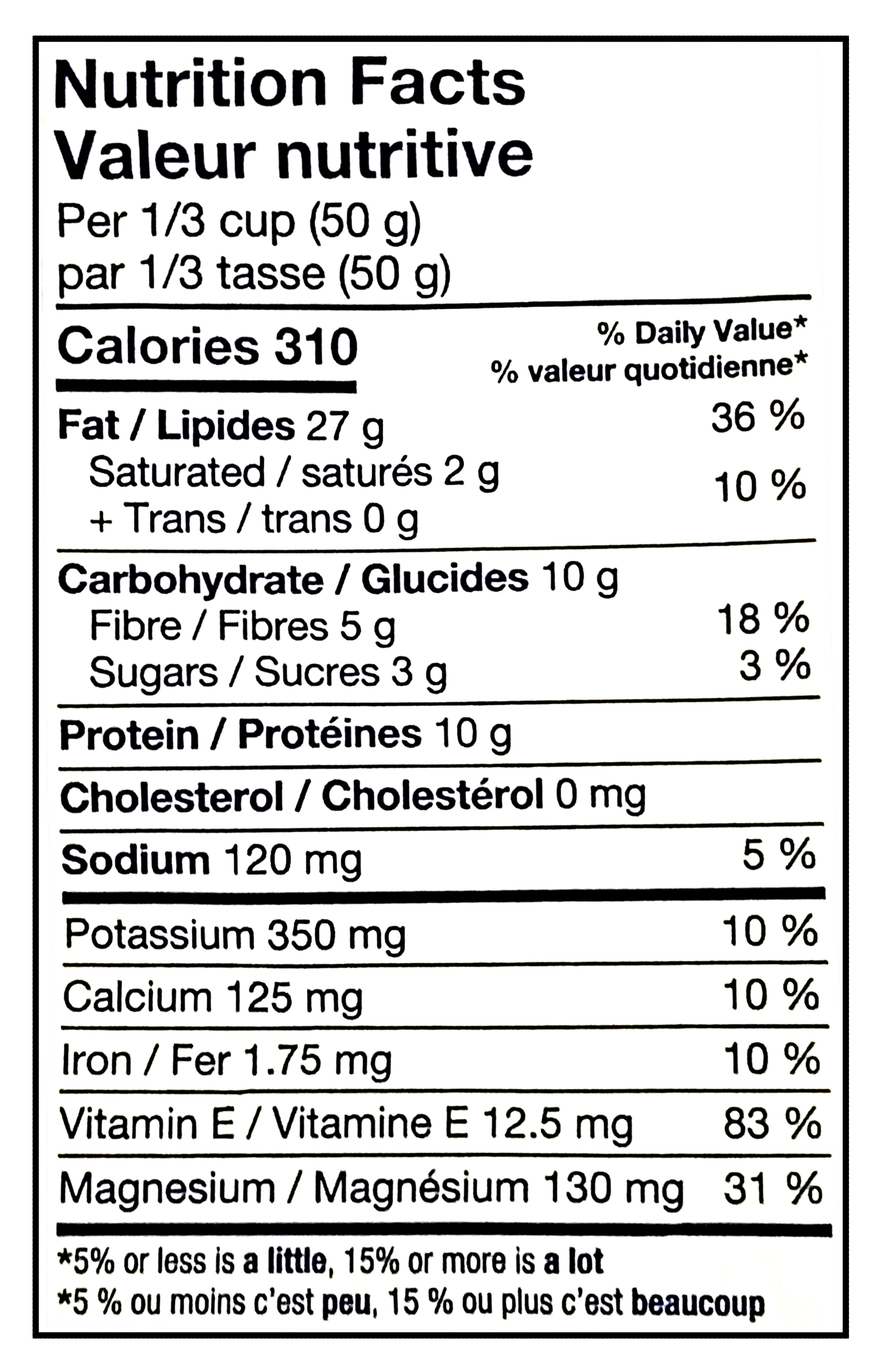Blue Diamond Ketchup Flavored Almonds, 1.1kg/38.8 oz - Nutrition facts label 