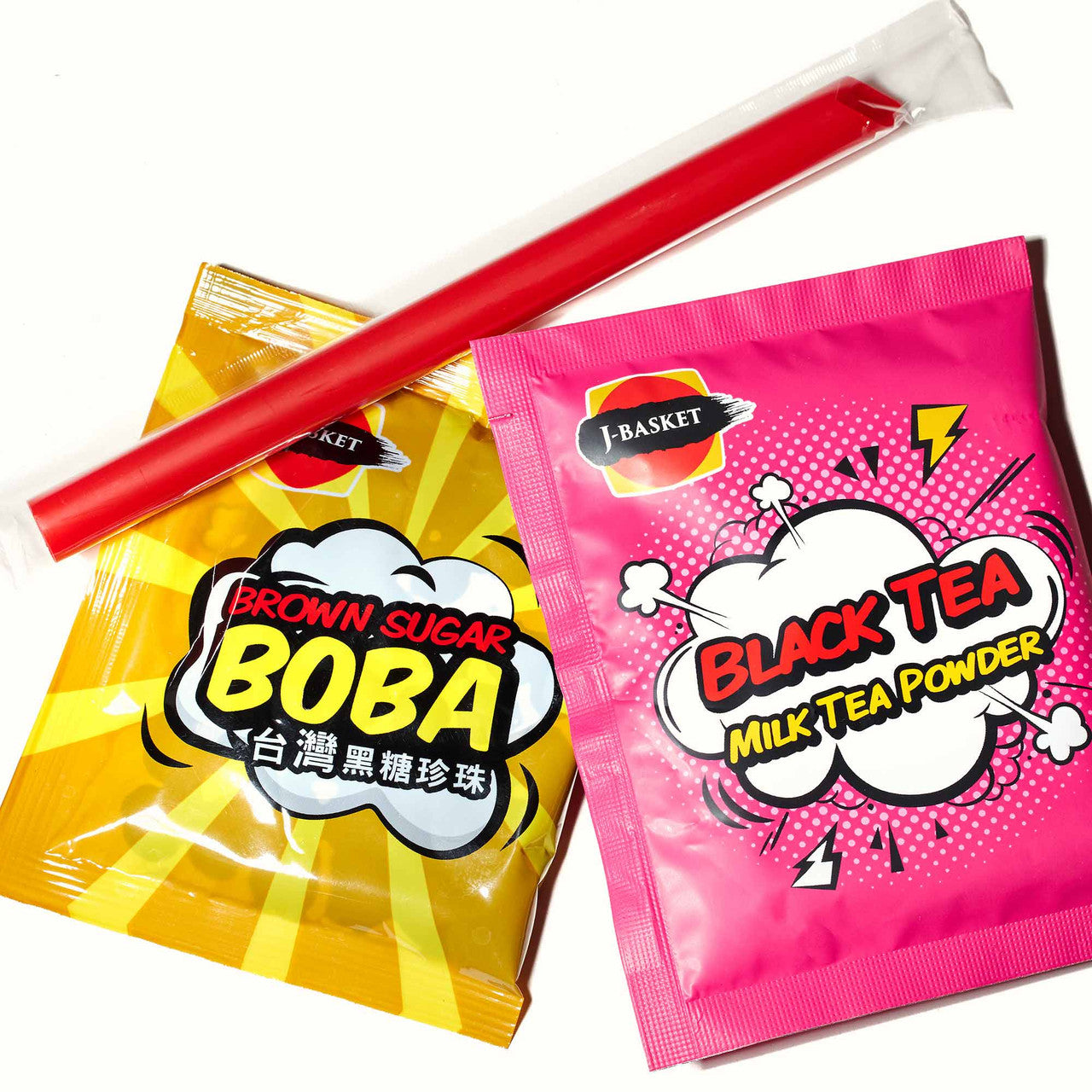 J-Basket Instant Boba Kit, Black Tea Flavor, 285g/10 oz. Box {Imported from Canada}