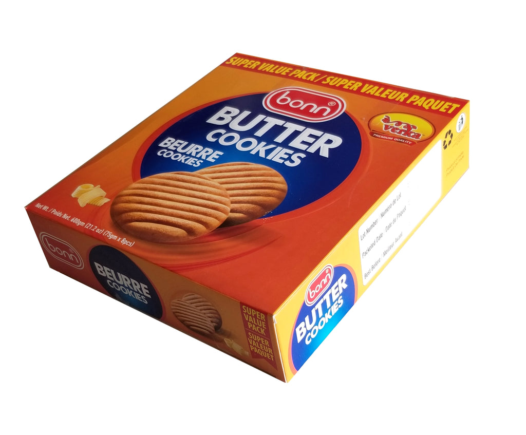 Verka Bonn Butter Cookies, Super Value Pack, 600g/21.2 oz. Box