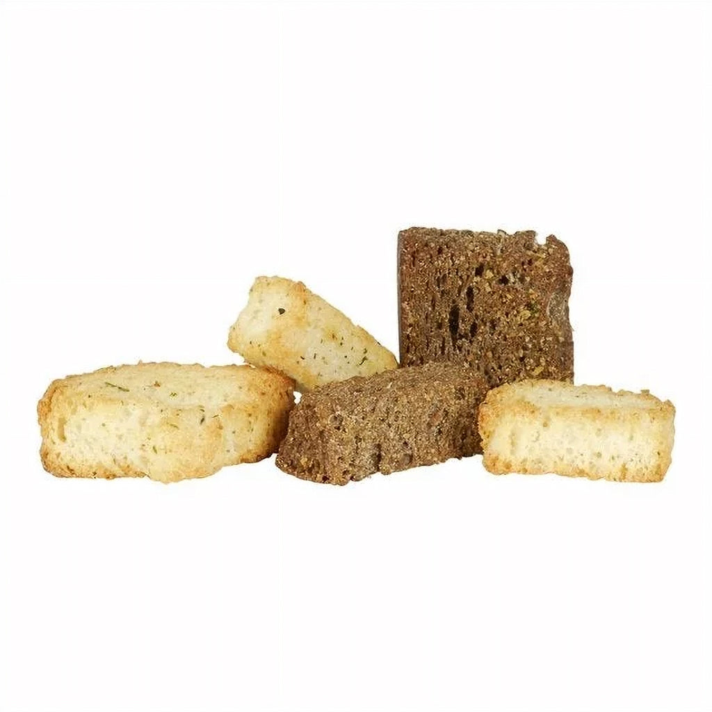 Boulangerie Grissol Croutons, Garlic & Herb 135g, crouton pieces.