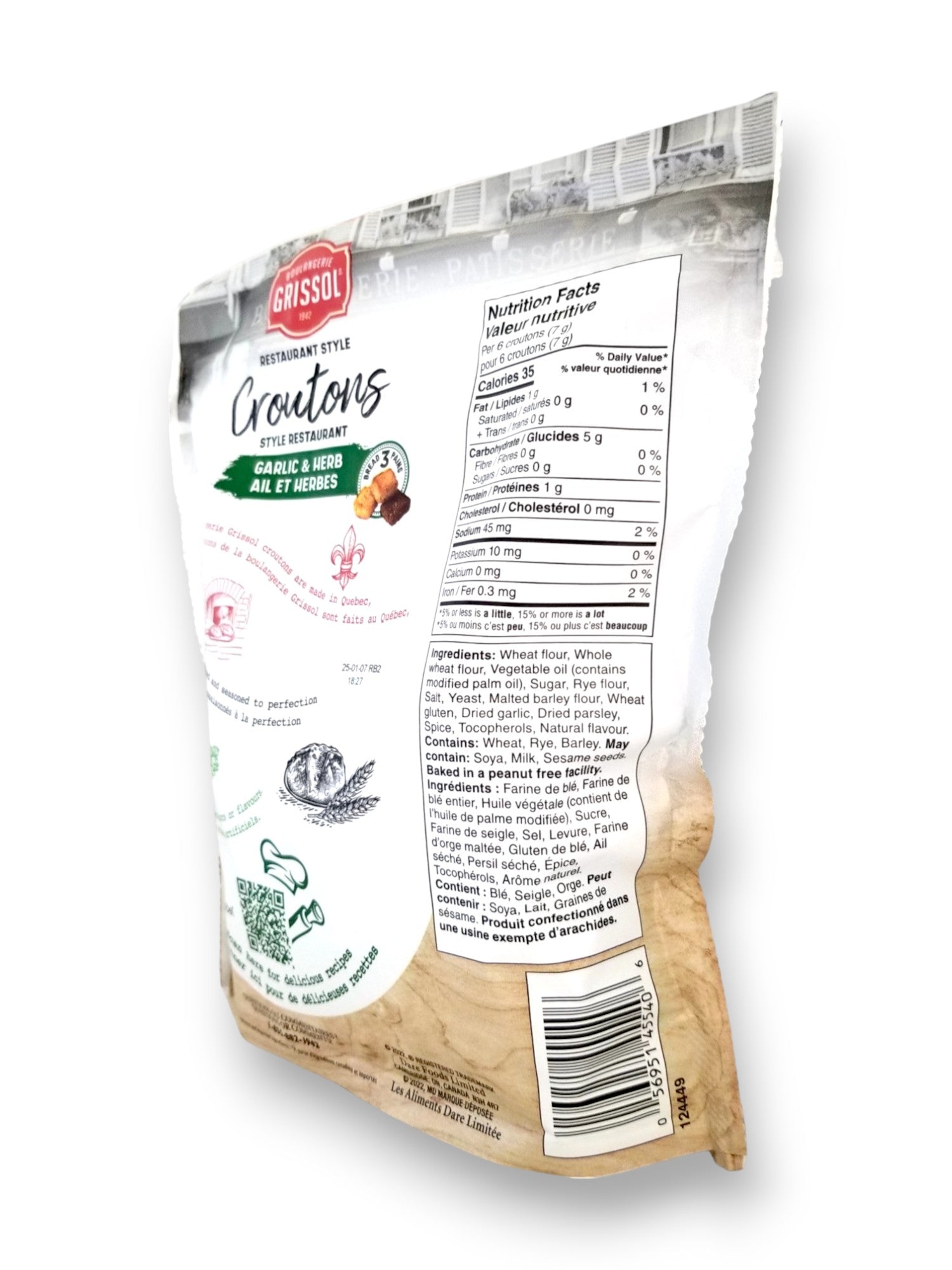 Boulangerie Grissol Croutons, Garlic & Herb 135g/4.8 oz.