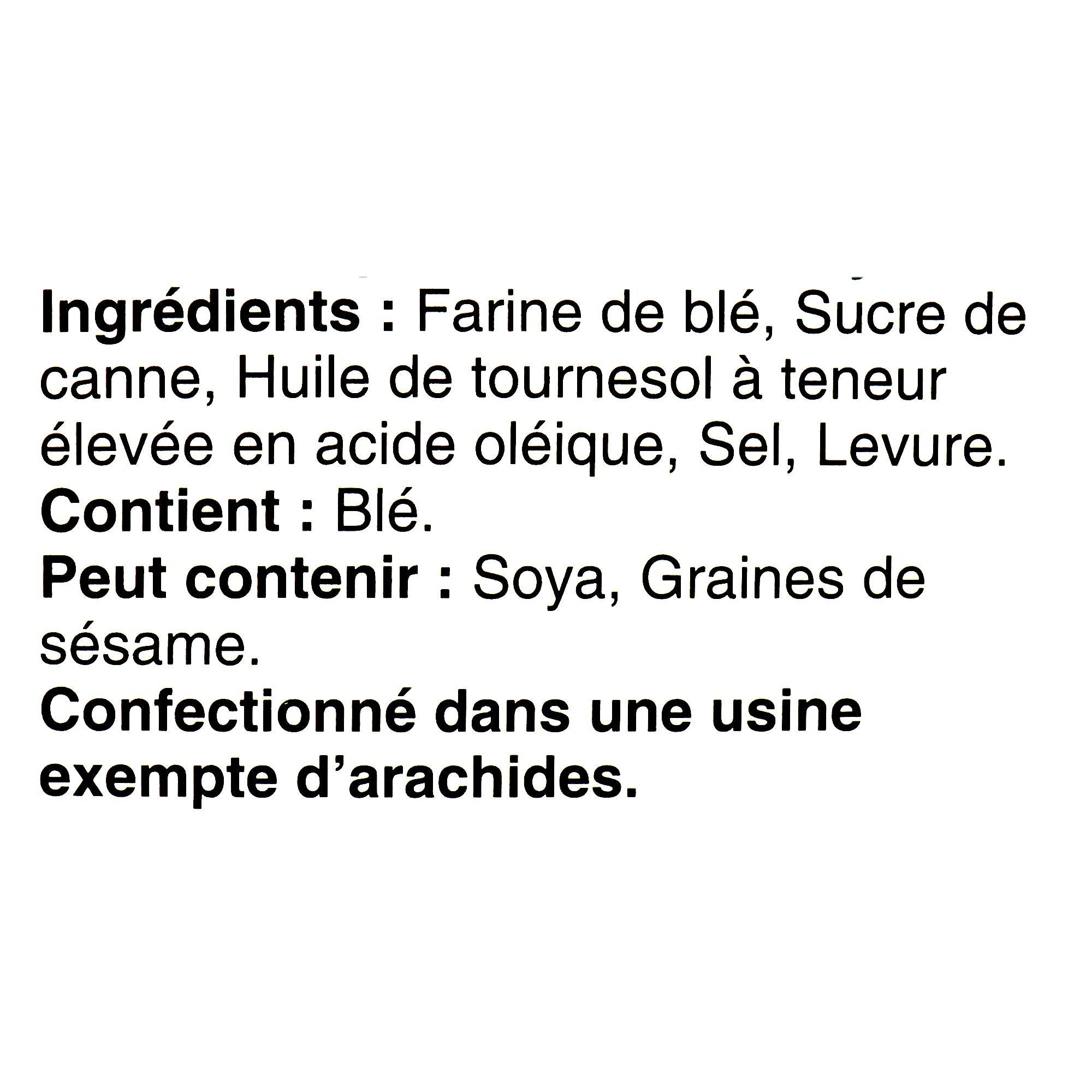 Boulangerie Grissol Melba Toast, Original, Perfect-for-on-the-go (20x2 individual packs), 200g/7.1 oz. Box, ingredients label in French