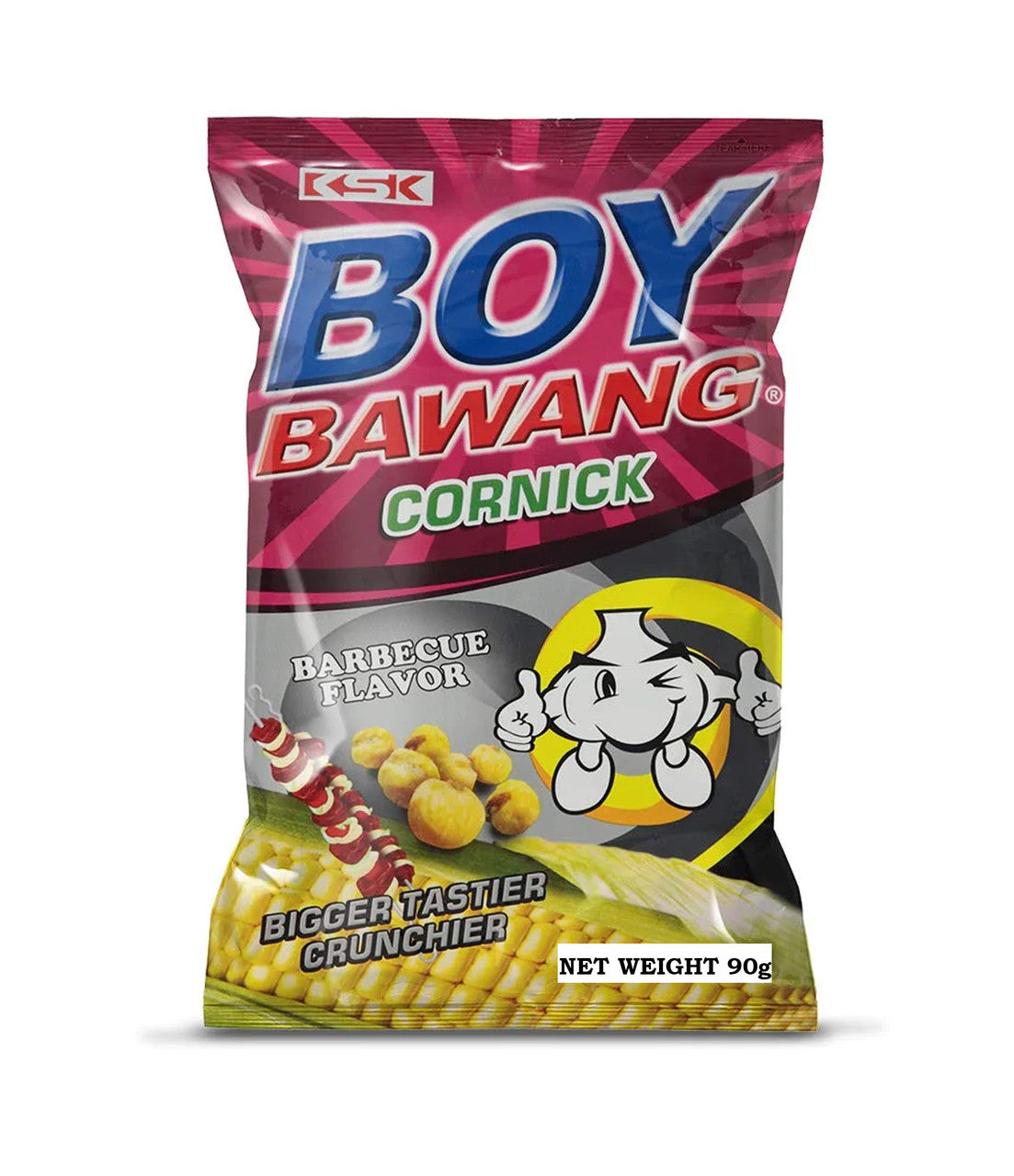 Boy Bawang Cornick Barbeque Flavored Fried Corn, 90g/3.17 oz. Bag {Imported from Canada}