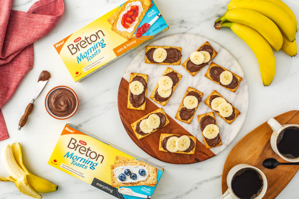 Dare Breton Morning Toasts Oats & Honey Crackers, 225g/8 oz. Box {Imported from Canada}