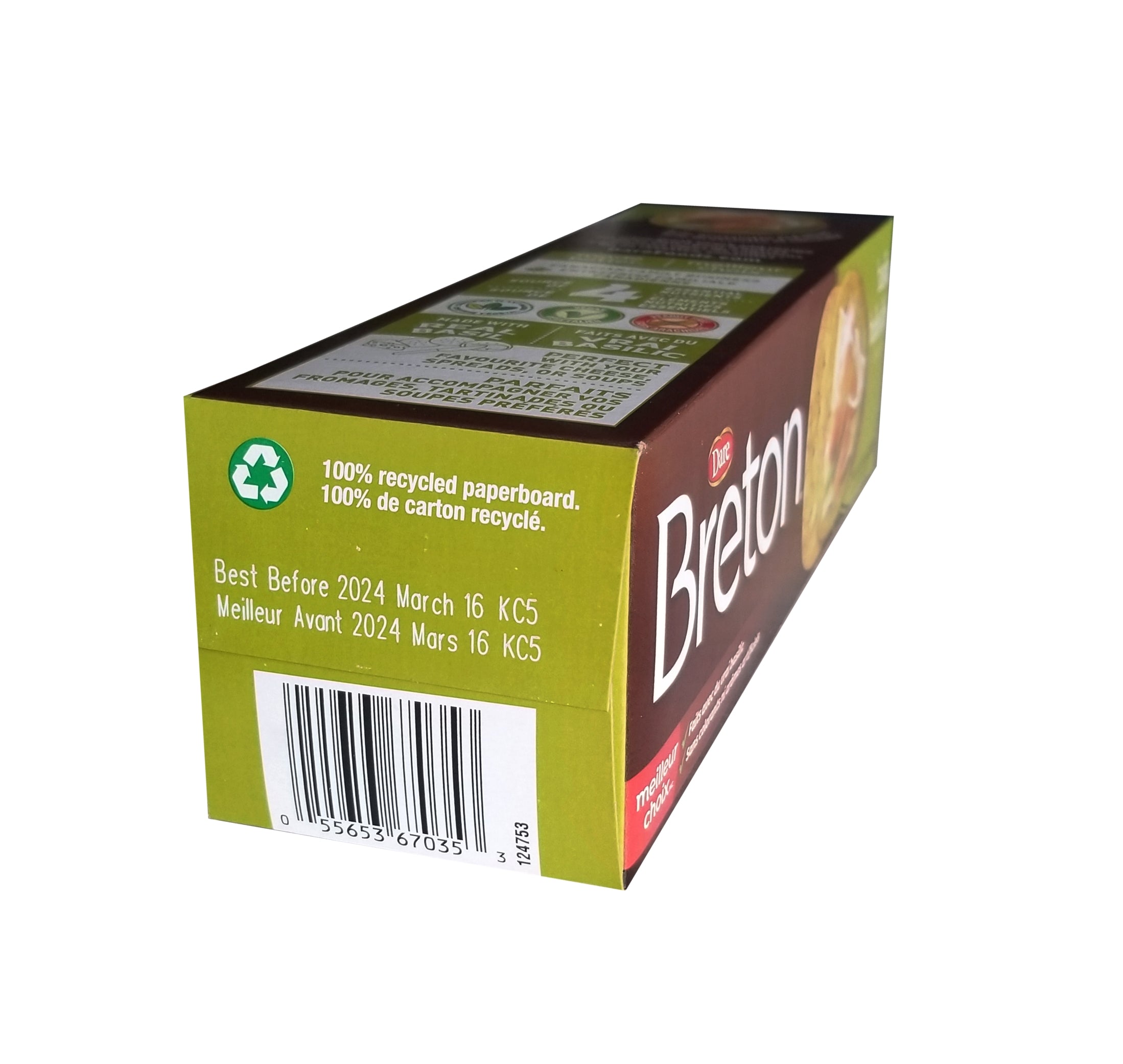 Dare Breton Basil & Olive Oil Crackers, 200g/7 oz