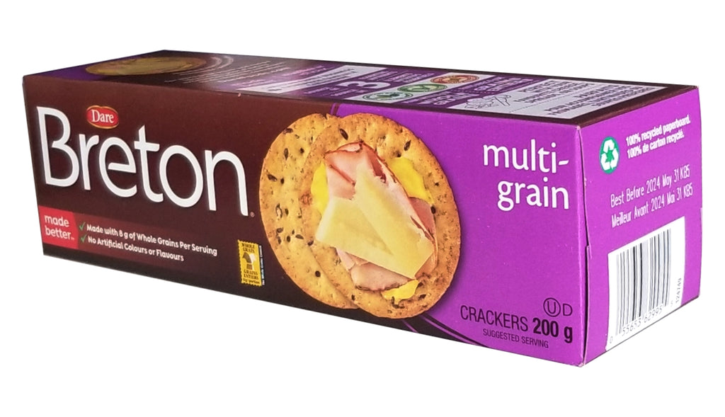 Dare Breton Multigrain Crackers, 200g/7 oz. Box {Imported from Canada}