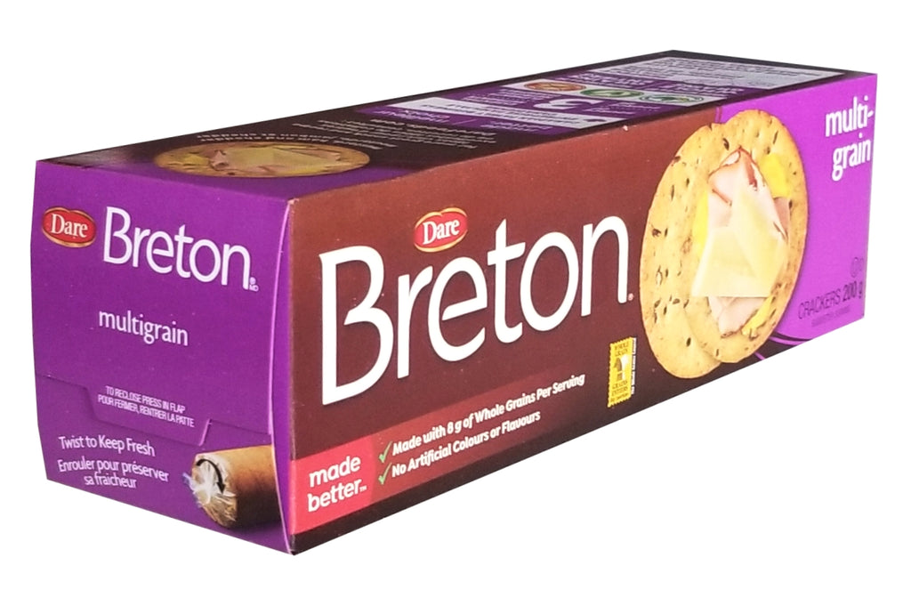 Dare Breton Multigrain Crackers, 200g/7 oz. Box {Imported from Canada}