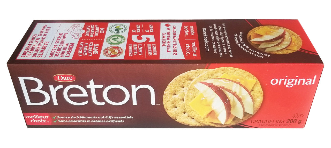 Dare Breton Original Crackers, 200g/7.9 oz., {Imported from Canada}