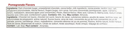 Brookside Dark Chocolate Variety Pack, Pomegranate 800g/1.75 lb Box Ingredients