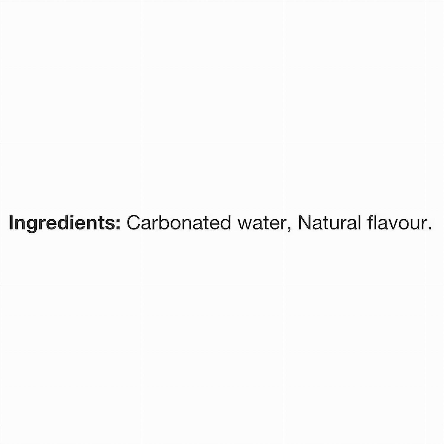 Bubly Peach Pineapple Mango Sparkling Water, 12x355mL cans, ingredients label