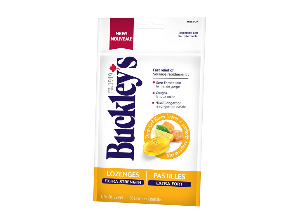 Buckley's lozenge package on a white background