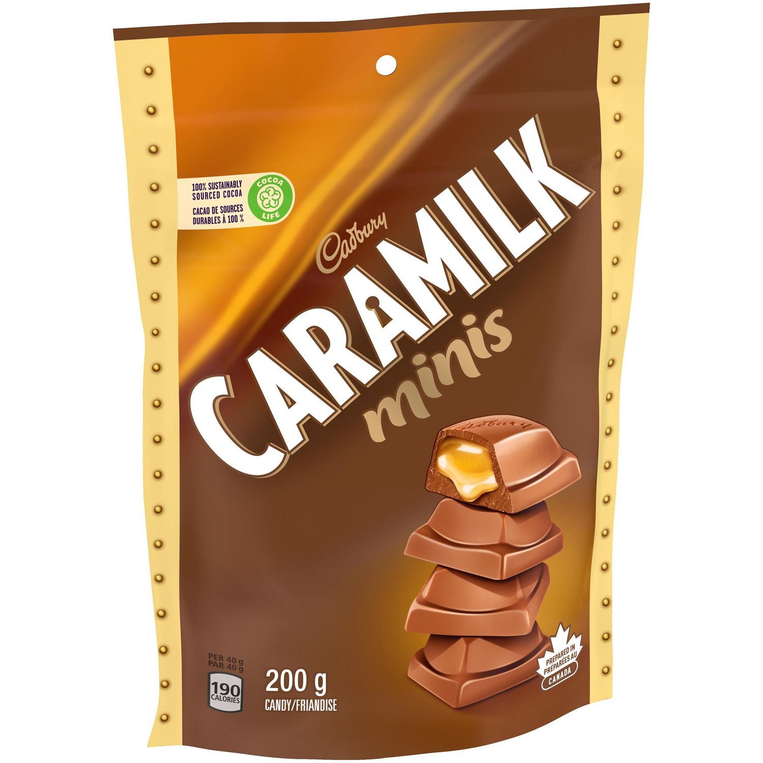 Cadbury Caramilk Minis - Bite Sized 200g Left Angle