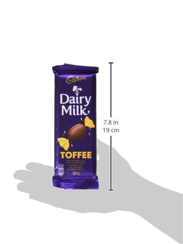 Cadbury Dairy Milk Chocolate Toffee, 100g/3.5oz Bar Size
