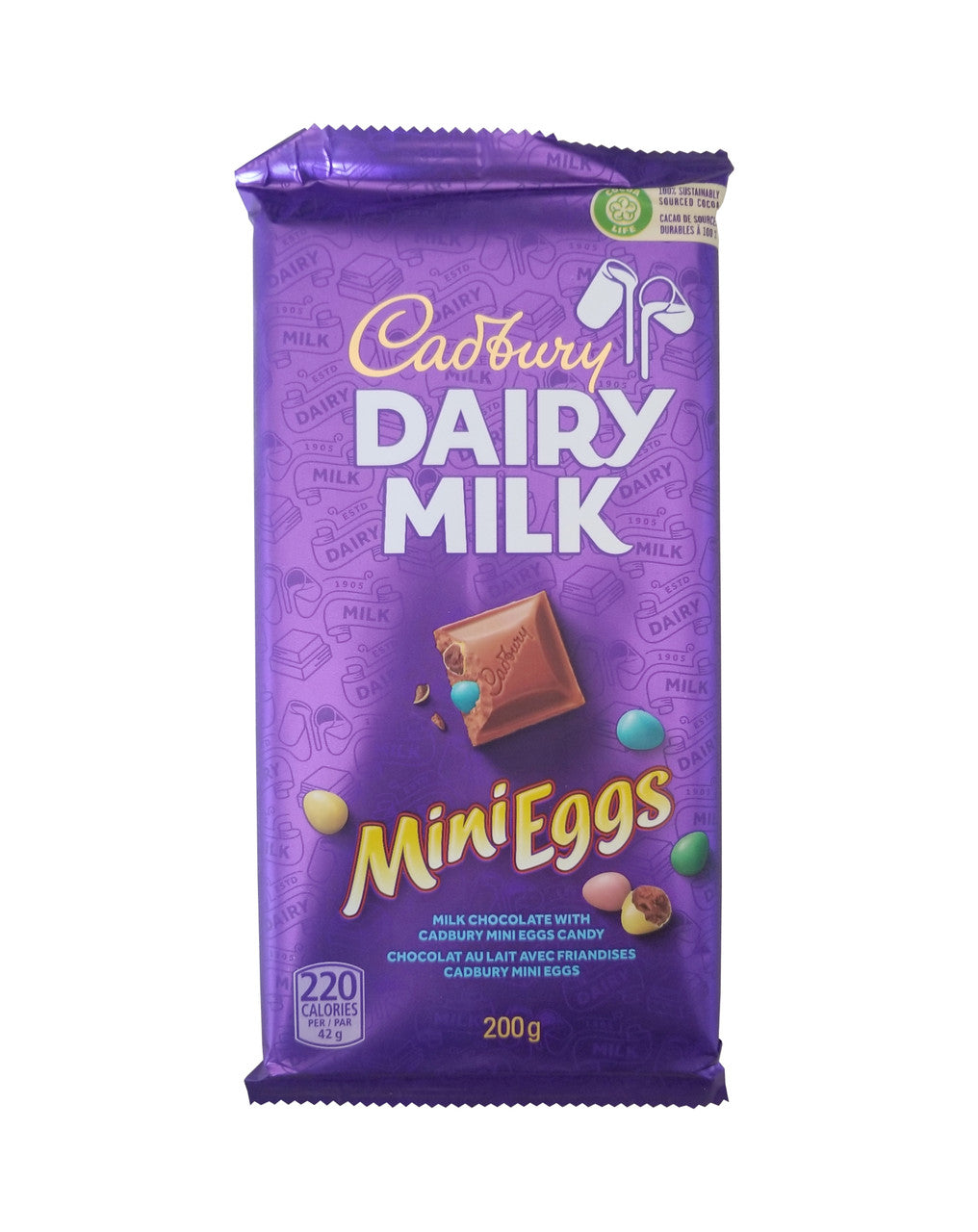 Cadbury Dairy Milk Chocolate with Mini Eggs Bar, 200g/7oz. (Imported from Canada)