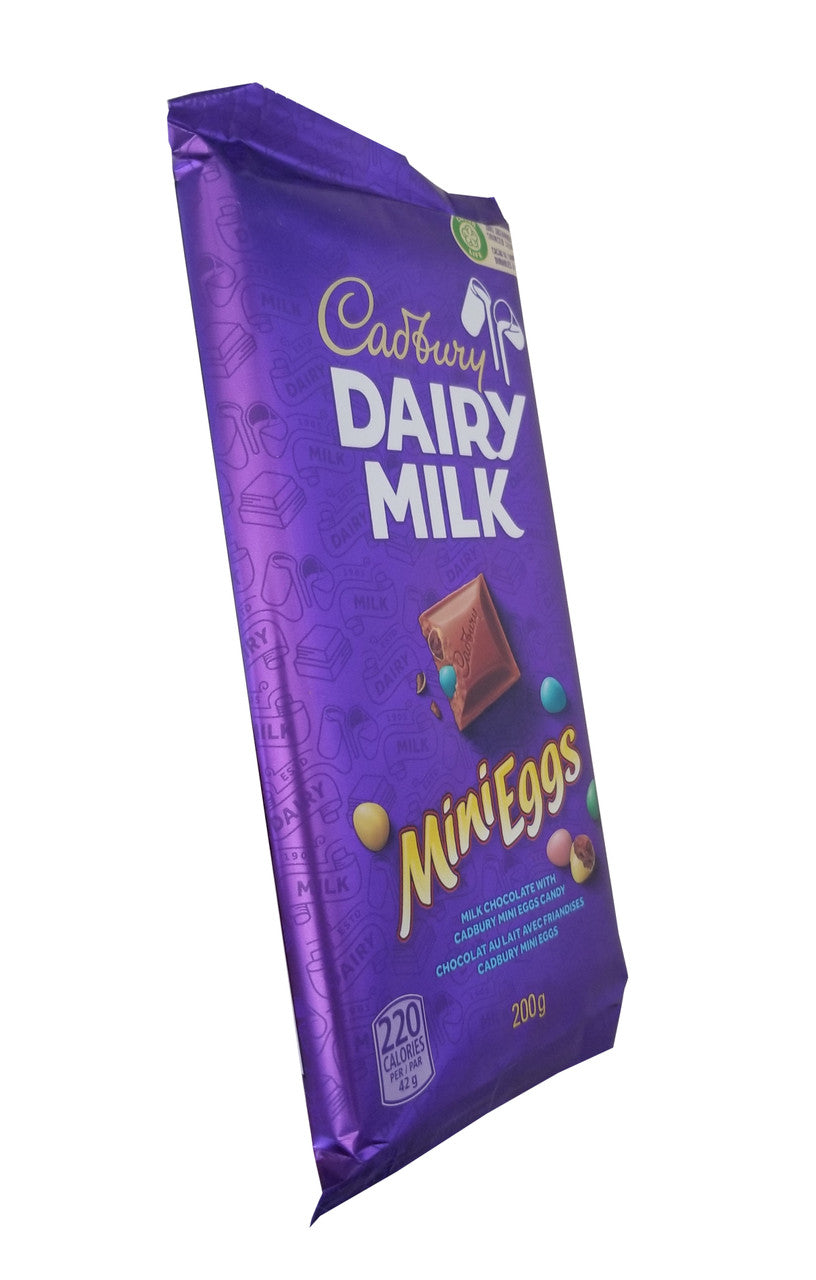 Cadbury Dairy Milk Chocolate with Mini Eggs Bar, 200g/7oz. (Imported from Canada)
