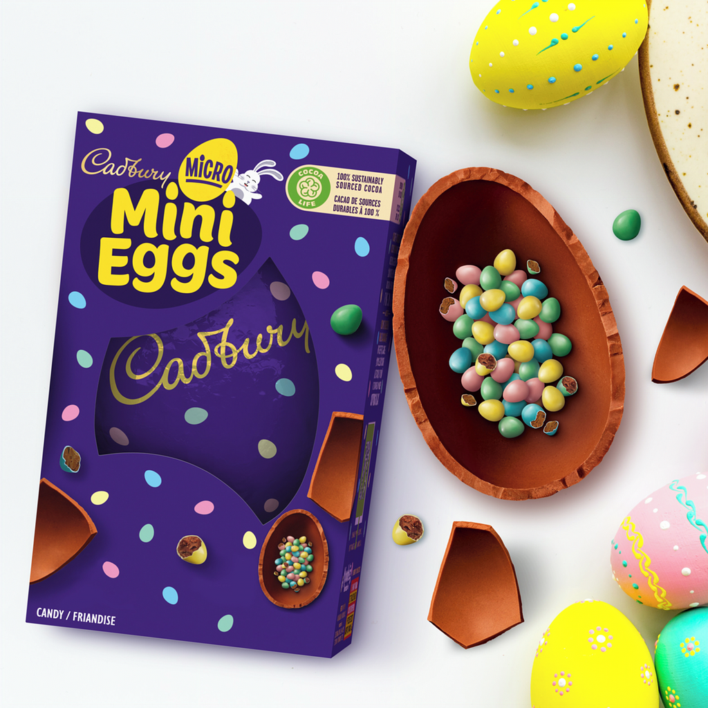 Cadbury Hollow Milk Chocolate Easter Egg with Micro Mini Eggs Filling, 97g/3.4 oz.