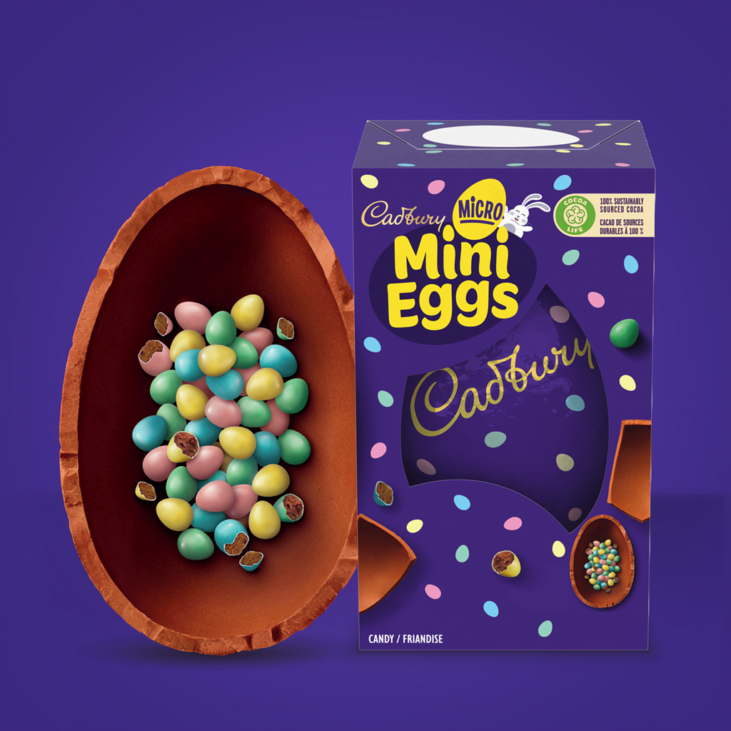 Cadbury Hollow Milk Chocolate Easter Egg with Micro Mini Eggs Filling, 97g/3.4 oz.