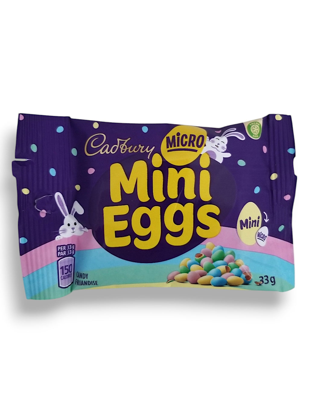 Cadbury Milk Chocolate Micro Mini Eggs, 33g/1.2 oz. - Front Of Package