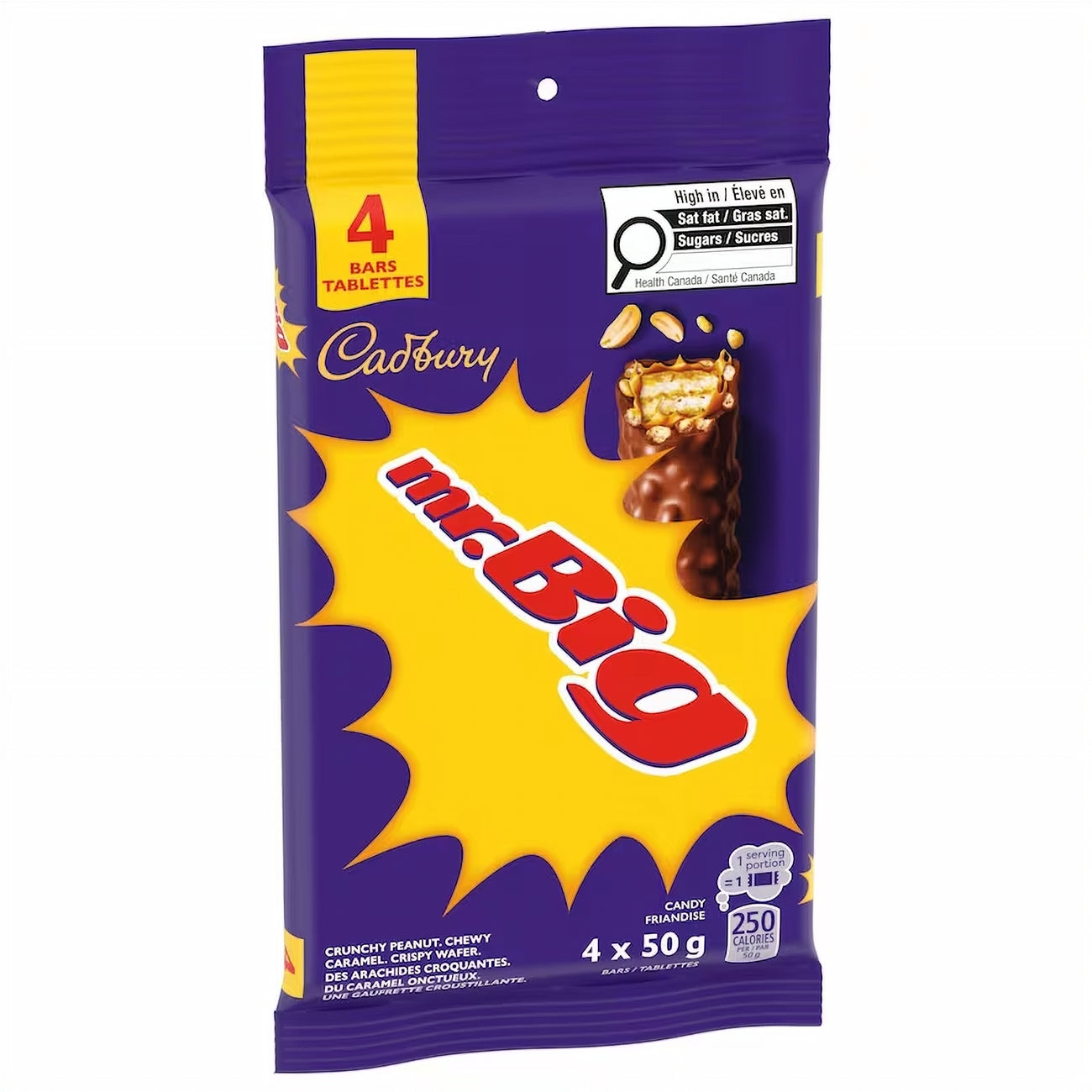 Cadbury Mr. Big chocolate bars packaging on a white background