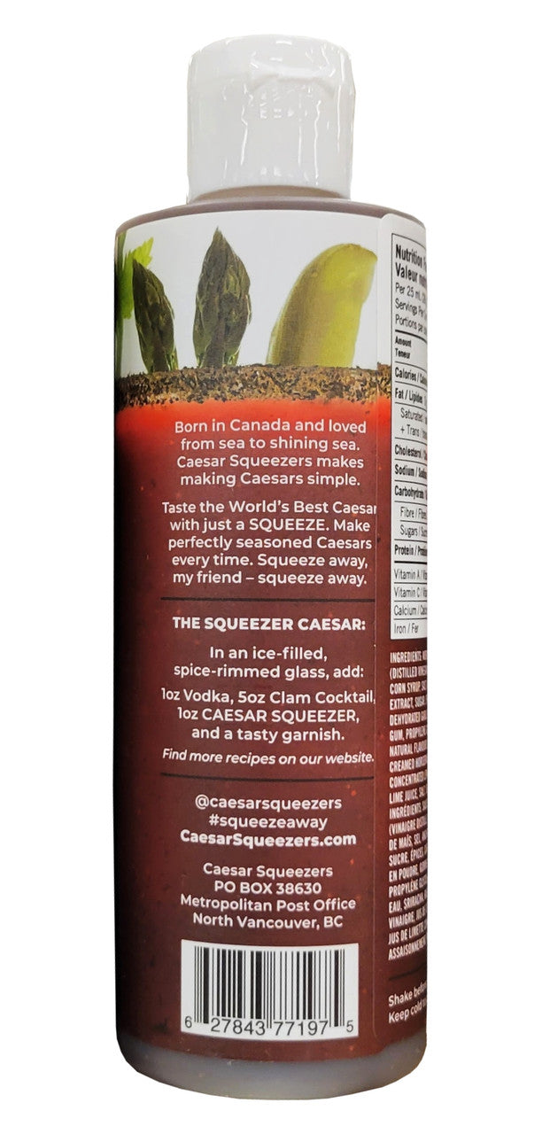 Caesar Squeezer Caesar Seasoning Sauce, Main Squeeze, 250mL/8.75 fl. oz., Bottle {Imported from Canada}