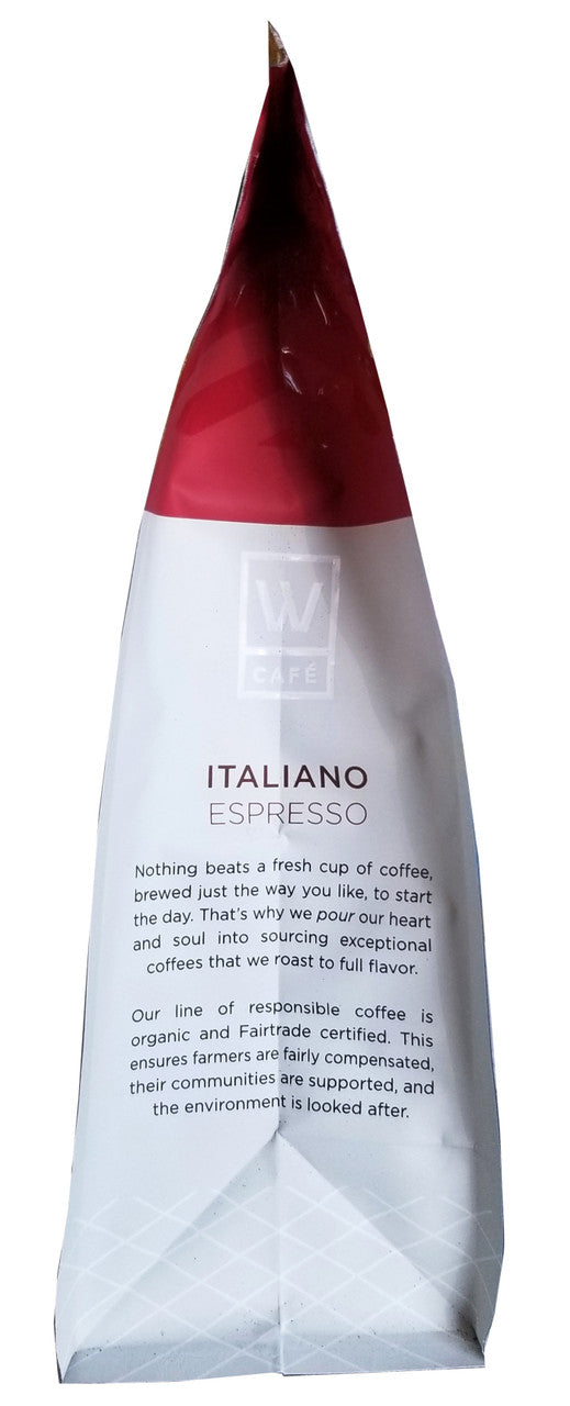 Cafe William Organic Espresso Italiano Ground Coffee, 340g/12 oz. Bag {Imported from Canada}