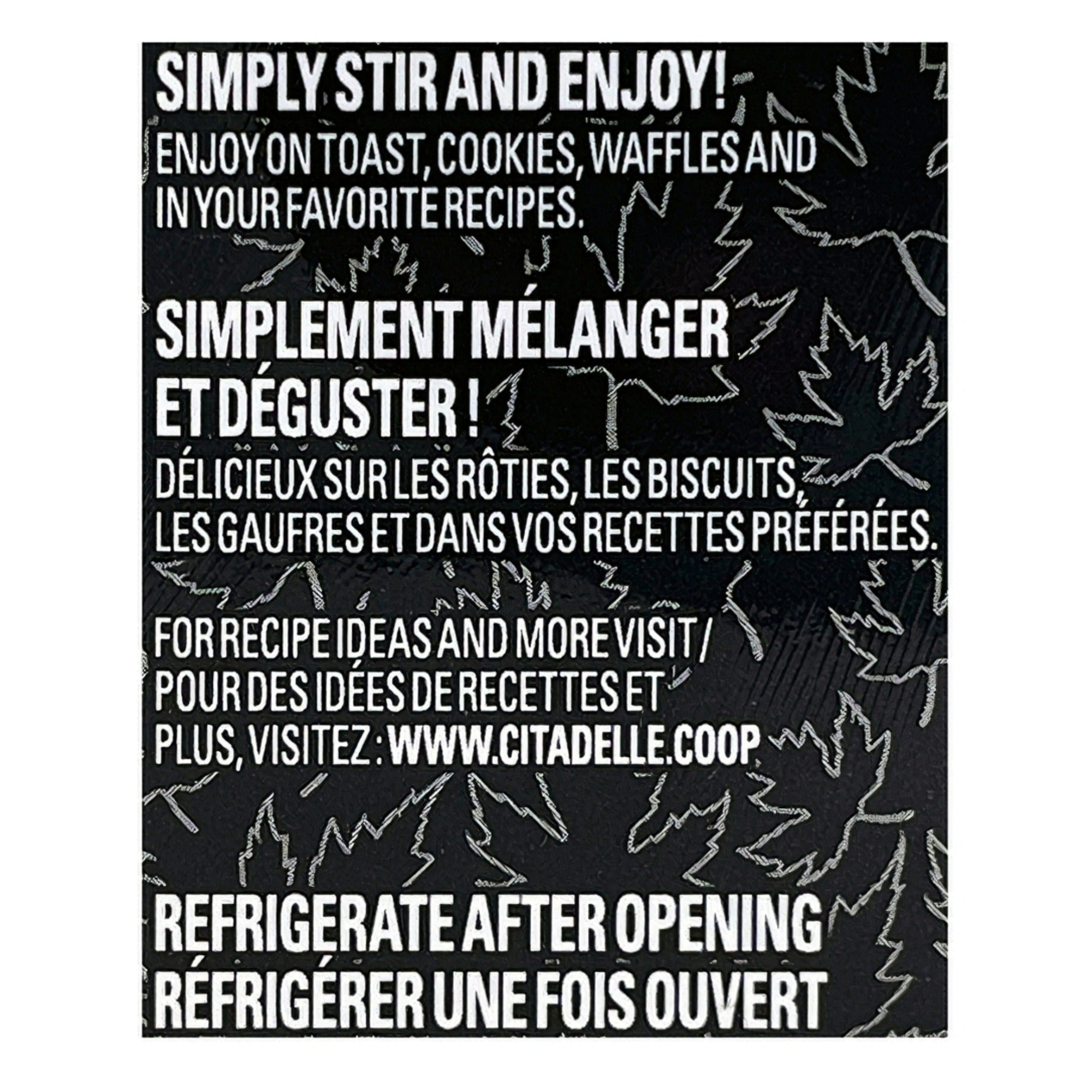 Camp Maple Butter Spread serving directions