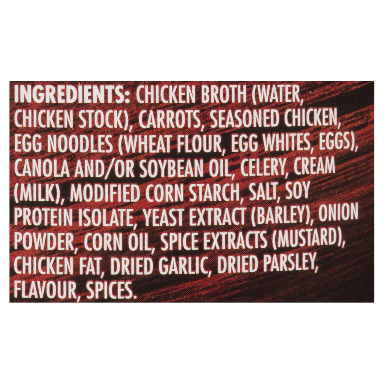 Campbell's Chunky, Creamy Chicken Noodle Soup, 540ml Can Ingredients