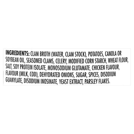 Campbell's Chunky New England Clam Chowder Soup, 540ml/18.3 oz. Can Ingredients