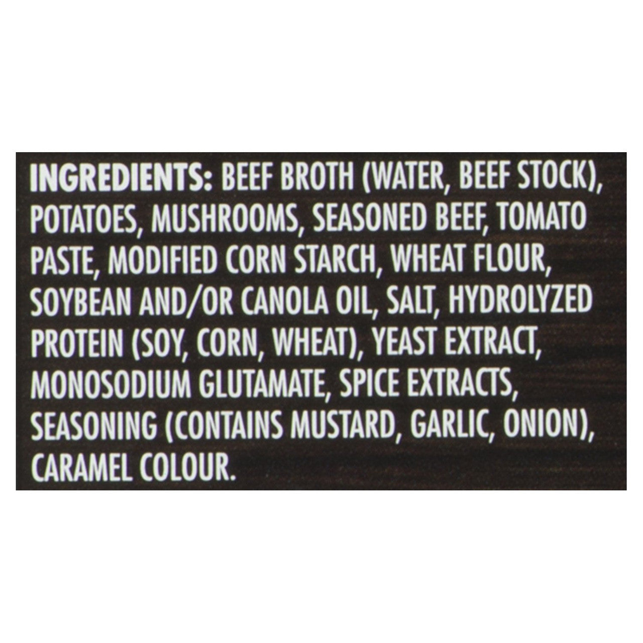 Campbell's Chunky Pepper Steak and Potato Soup, 540 ml Can Ingredients