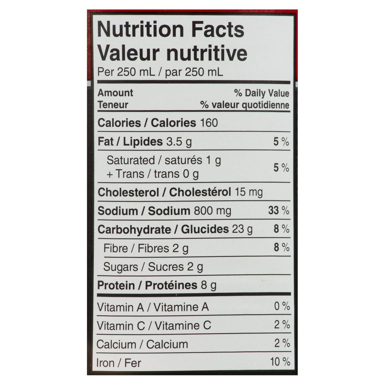 Campbell's Chunky Pepper Steak and Potato Soup, 540 ml Can Nutrition Facts