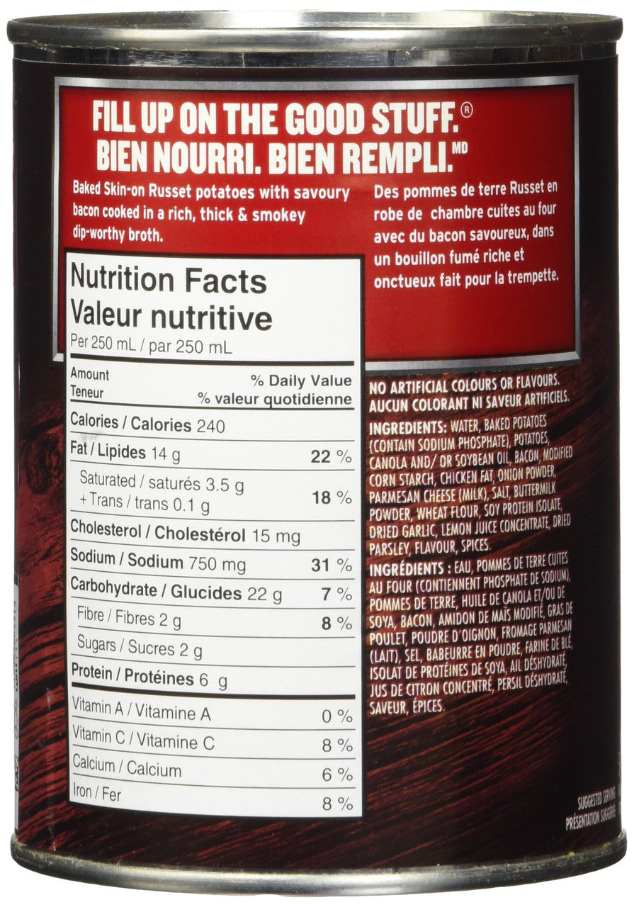 Campbell's Chunky Soup, Baked Potato with Bacon, 540ml/18.25oz Nutrition Facts