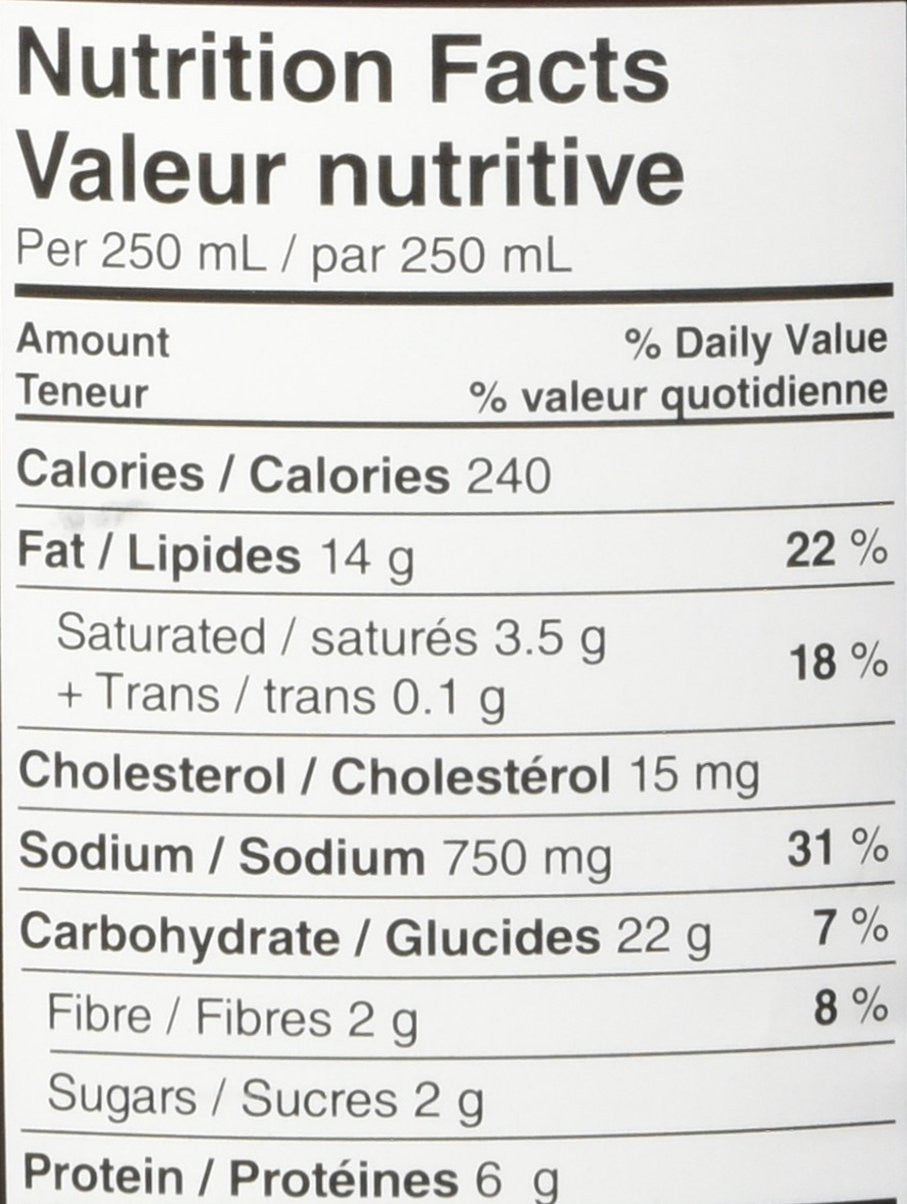 Campbell's Chunky Soup, Baked Potato with Bacon, 540ml/18.25oz Nutrition Label