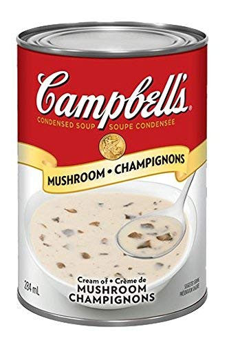 Campbell's Cream of Mushroom Soup – 284 ml (9.6 oz) - Front side of the can
