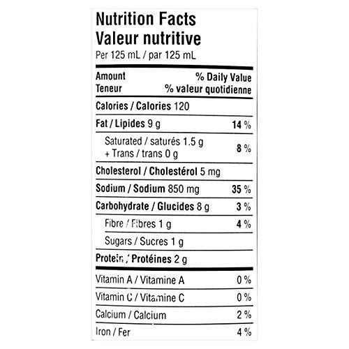 Campbell's Cream of Mushroom Soup – 284 ml (9.6 oz) - Nutrition Facts