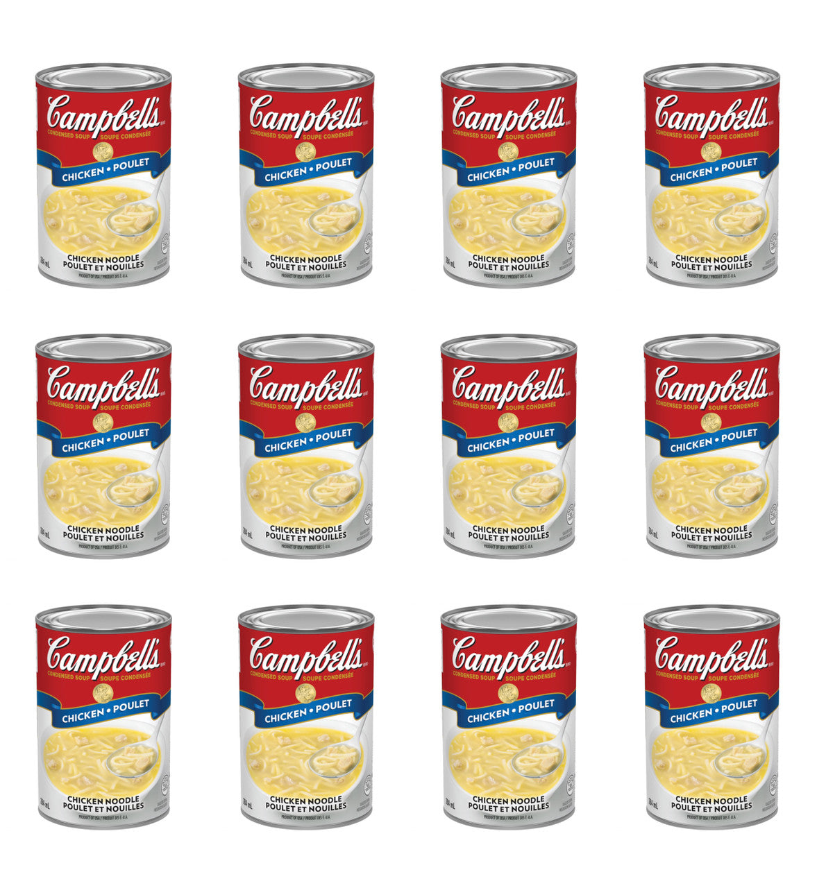 Campbell's Chicken Noodle Soup 284ml/9.6 oz., (12 pack) (Imported from Canada)