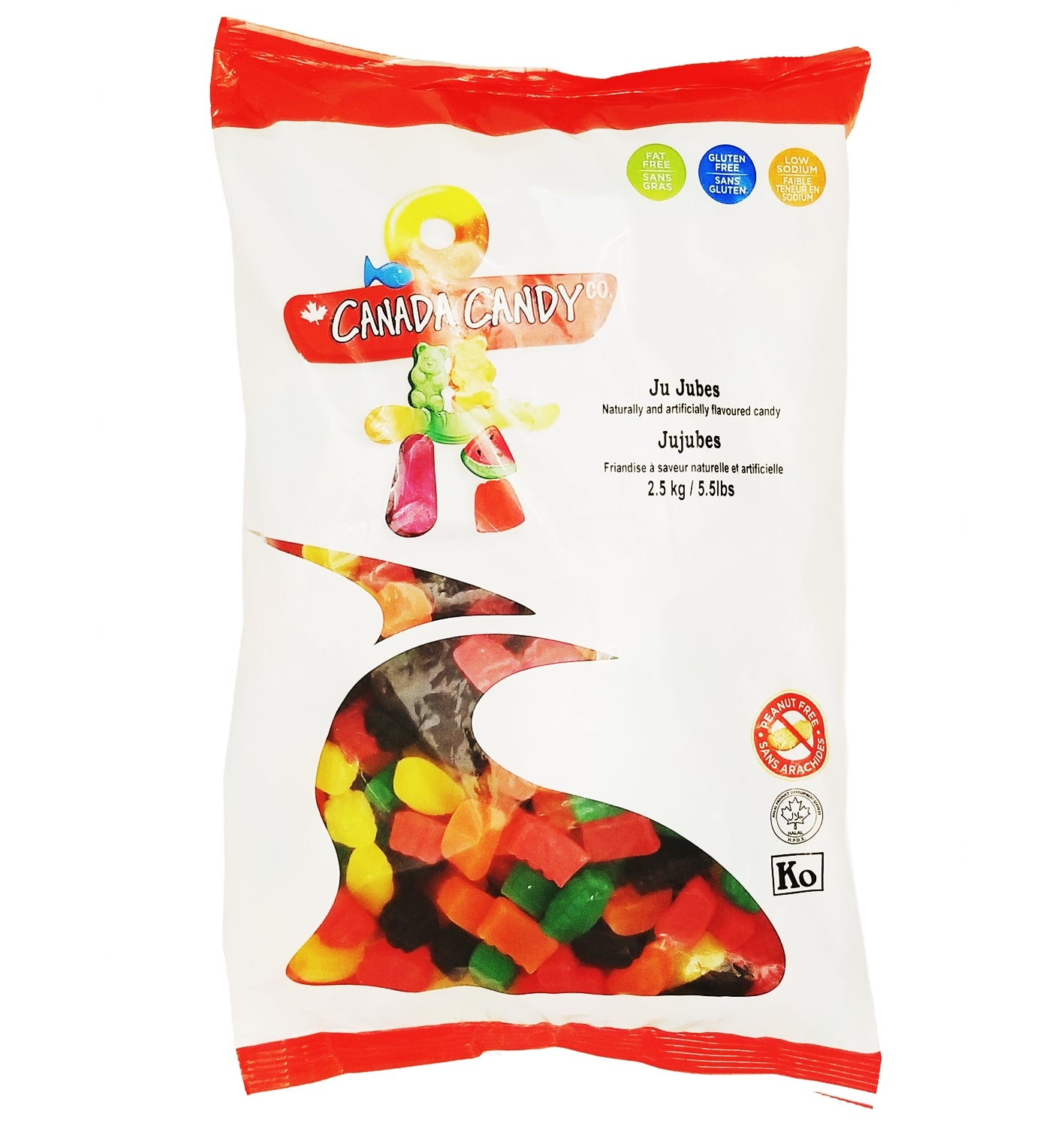 Canada Candy Ju Jubes 2.5kg bulk bag, front view – Made in Canada